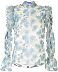 Macgraw - Souffle Embroidered Organza Blouse - Lyst