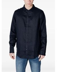 ARMANI EXCHANGE - Chemise À Boutonnière Sur Le Devant - Lyst