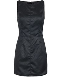 Elisabetta Franchi - Taffeta Mini Dress With Fish Scale Pattern - Lyst