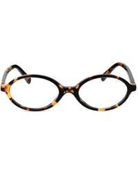 Miu Miu - Brille Mit Rundem Gestell - Lyst