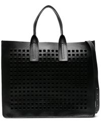 Stand Studio - Maxi Mesh Leather Tote Bag - Lyst