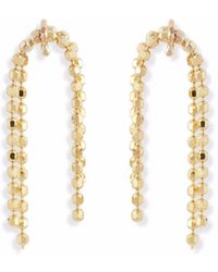 POPPY FINCH - 14kt Yellow Gold Petite Shimmer Beaded Earrings - Lyst