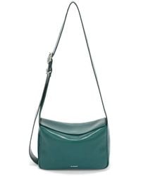Jil Sander - Logo-Print Leather Crossbody Bag - Lyst