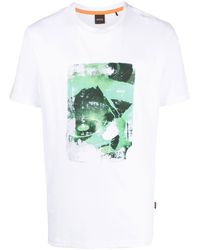 BOSS - Camiseta Teabstract con motivo abstracto - Lyst