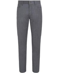 Zegna - Roccia Stonewashed Wool Trousers - Lyst