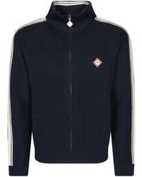 CASABLANCA - Logo-Patch Zip-Up Sweater - Lyst