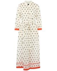 Marc Cain - Floral-Print Belted Dress - Lyst