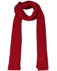 Michael Kors - Ribbed-Knit Logo-Patch Scarf - Lyst