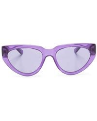 Karl Lagerfeld - Logo-Print Cat-Eye Sunglasses - Lyst