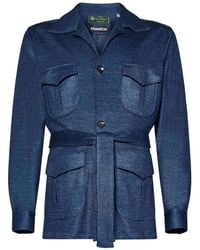 Franzese Collection - Jacke Mit Fallendem Revers - Lyst