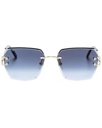 Cartier - Occhiali Da Sole Signature C Squadrati - Lyst