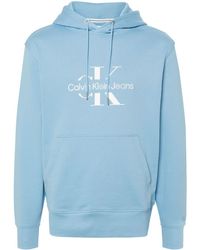 Calvin Klein - Katoenen Hoodie Met Logoprint - Lyst