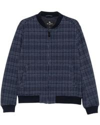 Etro - Check-Pattern Bomber Jacket - Lyst