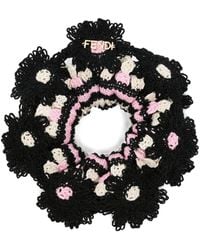 Fendi - Crochet Floral-Patch Scrunchie - Lyst