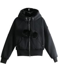 Moose Knuckles - Oro Bunny Omkeerbare Hoodie Met Pompon En Rits - Lyst