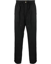 Versace Jeans Couture - Logo-Patch Drawstring Straight-Leg Trousers - Lyst