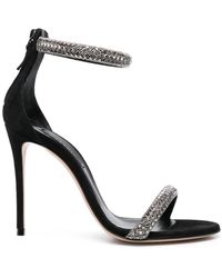 Casadei - Scarlet Stratosphere 100Mm Crystal-Embellished Sandals - Lyst
