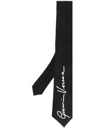 Versace Corbata con motivo GV - Negro