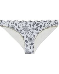 Marysia Swim - Scalloped Cameo-Print Bikini Briefs - Lyst