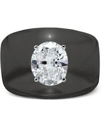 SOLO for Diamonds - Bague Sertie De Diamants Taille Ovale - Lyst