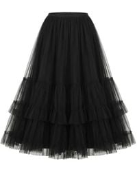 Valentino Garavani - Layered-Tulle Maxi Skirt - Lyst