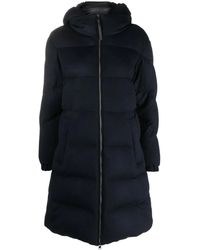 Woolrich - Manteau Matelassé En Laine À Col Cheminée - Lyst