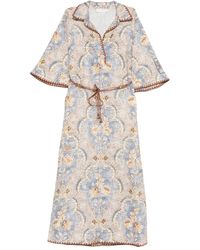 Zimmermann - Midikleid mit Daylight-Print - Lyst