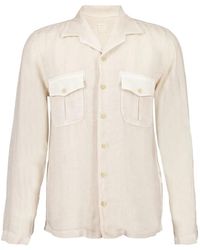 120% Lino - Pocket Long-Sleeve Shirt - Lyst