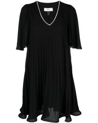 Nissa - Crystal-embellished Pleated Dress - Lyst