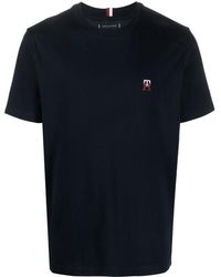 Tommy Hilfiger - T-Shirt mit Logo-Stickerei - Lyst