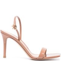 Gianvito Rossi - Ribbon Stiletto 85Mm Leather Sandals - Lyst