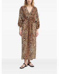 Lola Casademunt - Leopard-Print Sequin-Embellished Maxi Dress - Lyst