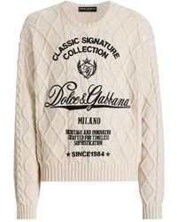 Dolce & Gabbana - Oversized Pullover With Interwoven Pattern - Lyst