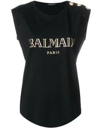 Balmain - ロゴタンクトップ - Lyst