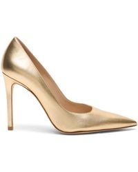Stuart Weitzman - 100 Mm Stuart Power Leren Pumps Met Puntige Neus - Lyst