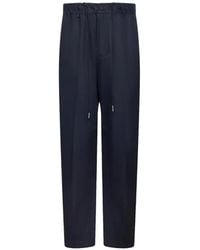 Low Brand - Drawstring-Waist Tapered Trousers - Lyst