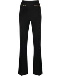 Elisabetta Franchi - Chain-detail High-waisted Trousers - Lyst