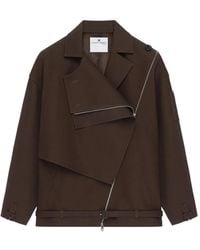 Courreges - Asymmetric Trench Coat - Lyst