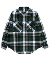 Aape By A Bathing Ape - Hooded Plaid Shirt - Lyst