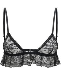 Dolce & Gabbana - Lace Ruffled Bra - Lyst