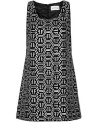 Philipp Plein - Monogram Strass ミニドレス - Lyst