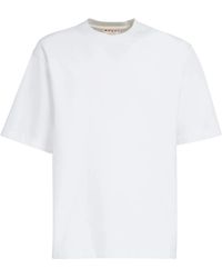 Marni - T-Shirt Mit Logo-Patch - Lyst