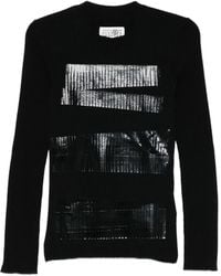 MM6 by Maison Margiela - Round-Neck Sweater - Lyst