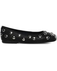 MICHAEL Michael Kors - Studded Leather Ballet Flats - Lyst