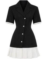 Manière De Voir - Baya Tailored Cinch Waist Pleated Blazer Dress - Lyst