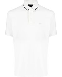 Emporio Armani - Logo-Embroidered Piqué Polo Shirt - Lyst