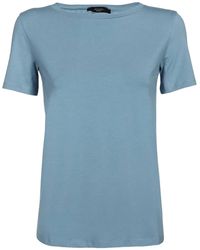 Weekend by Maxmara - T-Shirt Con Logo E Scollo A Coste - Lyst