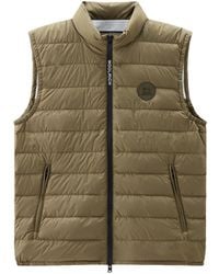 Woolrich - Logo-patch Padded Down Gilet - Lyst