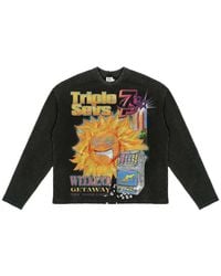 Triple Sevens - Graphic-Print Waffle-Knit Long-Sleeve T-Shirt - Lyst