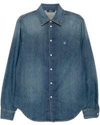 Versace - Overhemd Met Geborduurd Logo - Lyst